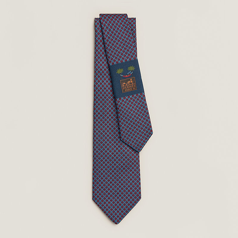 シルクツイルタイ 《ポン・ドゥ・H》 - ブルー | Hermès - エルメス